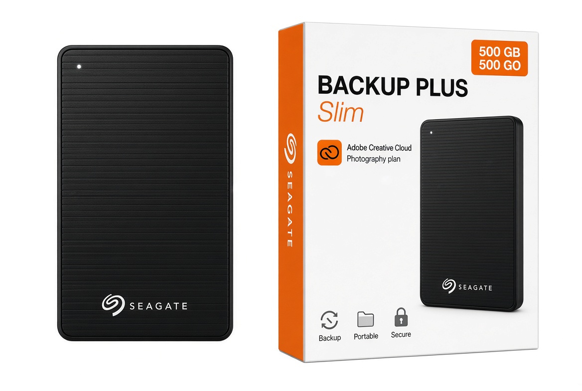 Seagate Backup Plus Slim 500GB External Hard Drive